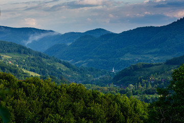 Fototapeta na wymiar Summer landscape in Apuseni mountains, Romania