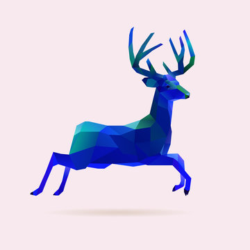 reindeer jump blue