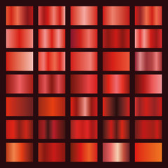Fototapeta na wymiar Red gradient collection for your design.Vector set of red gradients.