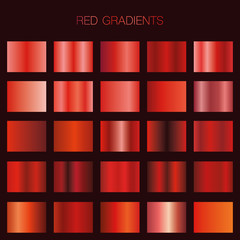 Red gradient collection for your design.Vector set of red gradients.