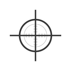 Aim icon in trendy flat style isolated on white background.