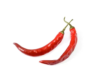 Fotobehang Red chilli peppers © Milos Cirkovic