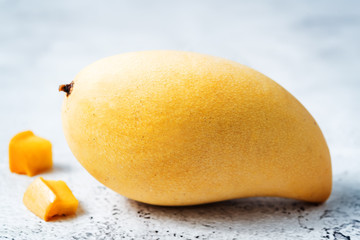 Ripe Thai mango fruit with slices