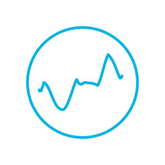 Isolated pulse inside circle line style icon vector design