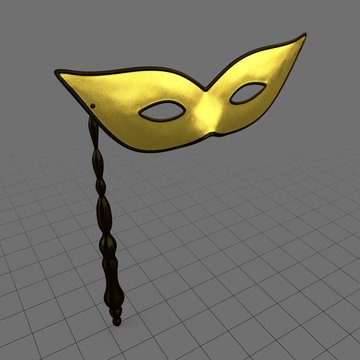 Handheld carnival mask