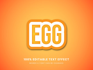 Egg 3d editable text effect