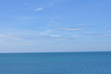 Sky and sea views on a bright day. Use as wallpaper