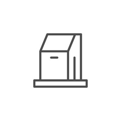 Credit card terminal line outline icon