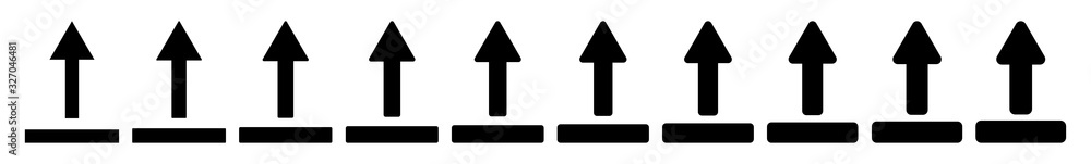 Poster upload arrow icon black | arrows up illustration | file data transfer symbol | web export logo | com