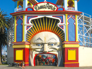 Fototapeta premium Luna Park w St. Kilda Melbourne, Wiktoria, Australia