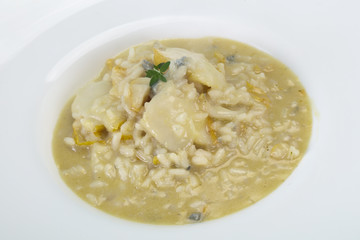 Risotto with pear and cheese