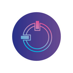 Isolated circle with gradients gradient style icon vector design
