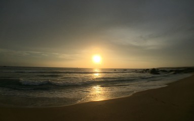 sunset over the sea