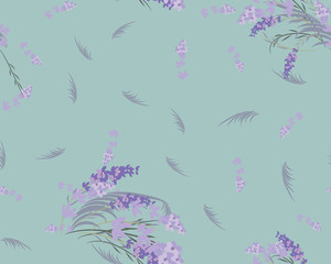Floral lavender retro vintage background, vector illustration