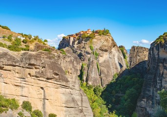 Landscape of Corfu mountains with greenery.