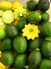 Yellow and green summer squash