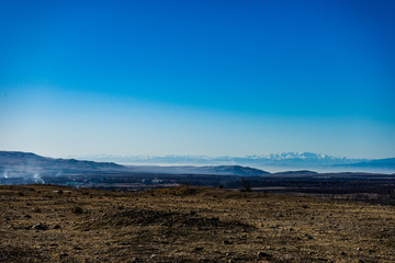 Famous Gombori pass in Georgia