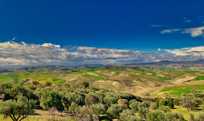 Basilicata hills, in the surroundings of Matera, Italy.