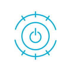 Isolated power button line style icon vector design