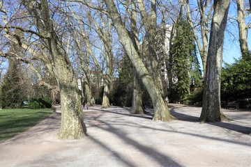 Le parc Micaud - parc public et grand espace de verdure à Besançon, ville de Besançon - Département du Doubs - Région Bourgogne Franche Comté - France