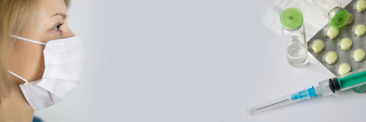 Medical and science header background.