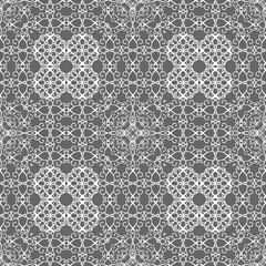 White seamless lace pattern in eastern style