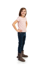 Fototapeta premium Kids: Cute Young Girl Smiling At Camera