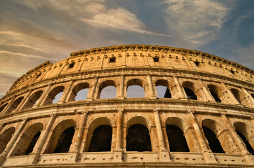 Colosseum. Rome amphitheatre and Italy landmark