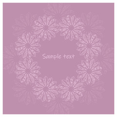 WebVintage card with floral wreath template. Floral background. Vector illustration