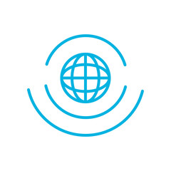 Isolated global sphere line style icon vector design