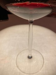 red wine at the bottom of the glass