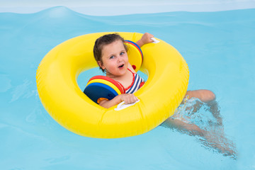 Little Girl Having Fun In Pool