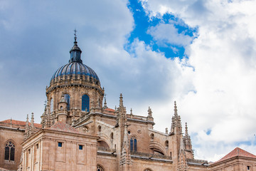 Fototapeta na wymiar View of the dome of the historical Salamanca Cathedral