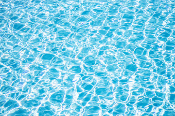 Beautiful blue water in the pool