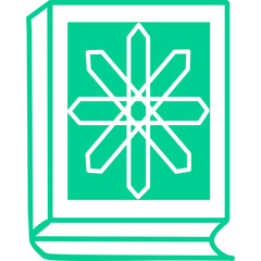 Quran Muslim Icon. Koran icon on the white background. Element of religious culture icon. Premium quality graphic design icon. Quran symbols collection for websites, web design, mobile app. 