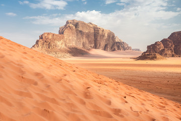 Fototapeta na wymiar Wadi Rum Desert in Jordan