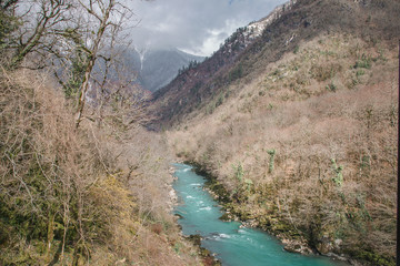Fototapeta na wymiar beautiful mountain river