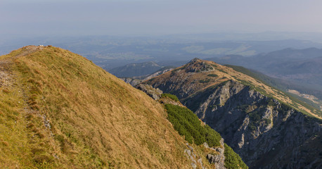 landscape with mountains and blue sky