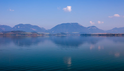 lake and mountains