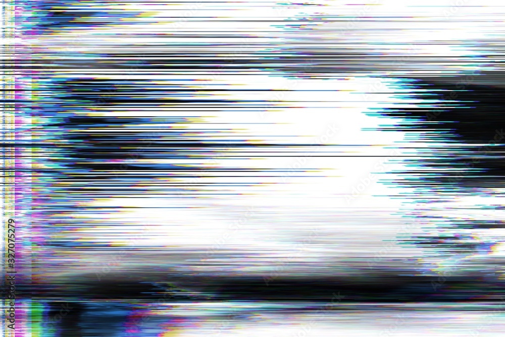 Wall mural glitch no signal background pixel noise, digital pattern.