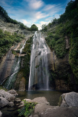 Shine falls an its pool in Hawke&acute;s Bay. New Zealand