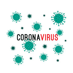 Vector Coronavirus illustration. Abstract COVID-19 Novel Coronavirus Bacteria. Dangerous Cell in China, Wuhan. Public health risk disease concept