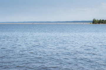 Sandy promontory at the mouth of the Vistula River