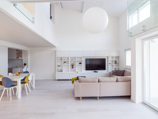 interior of a two level apartment