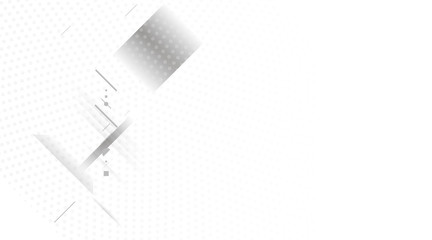 Geometric technology modern white halftone wave abstract background vector