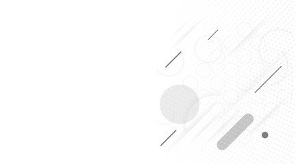 Lines geometric technology modern white halftone wave abstract background vector