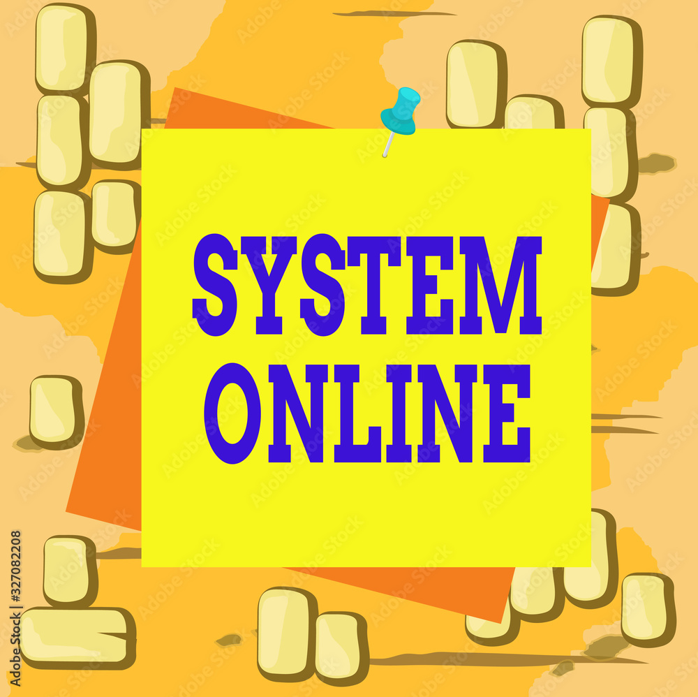 Poster word writing text system online. business photo showcasing when a device can readily communicate wit