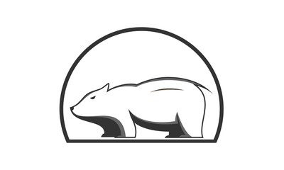 Bear simple luxury vector