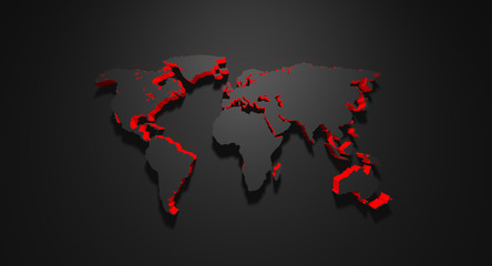 3D rendering planisphere on dark background © Fox_Dsign