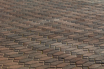 Driveway stone brick design